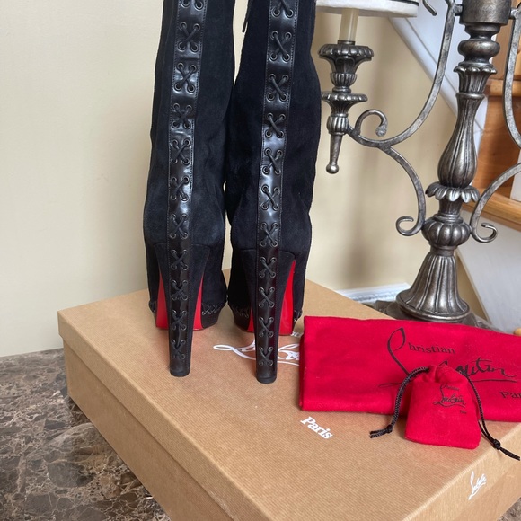 Louboutin Step n Roll 140 Suede Royal 40.5 - Picture 3 of 8